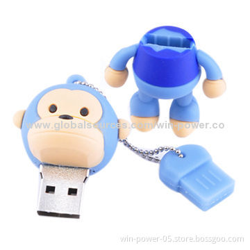 Monkey-shaped USB Flash Drives, Customized Designs and Logos Welcomed, 1-128GB Full Capacity